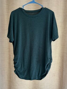 Women’s Short Sleeve Ruched Tee - Dark Teal